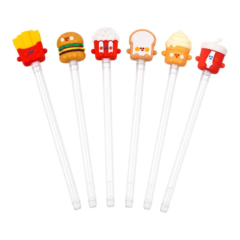 SET 6 LÁPICES FLIP DE ALIMENTOS VARIADOS KAWAII CUTE - 1
