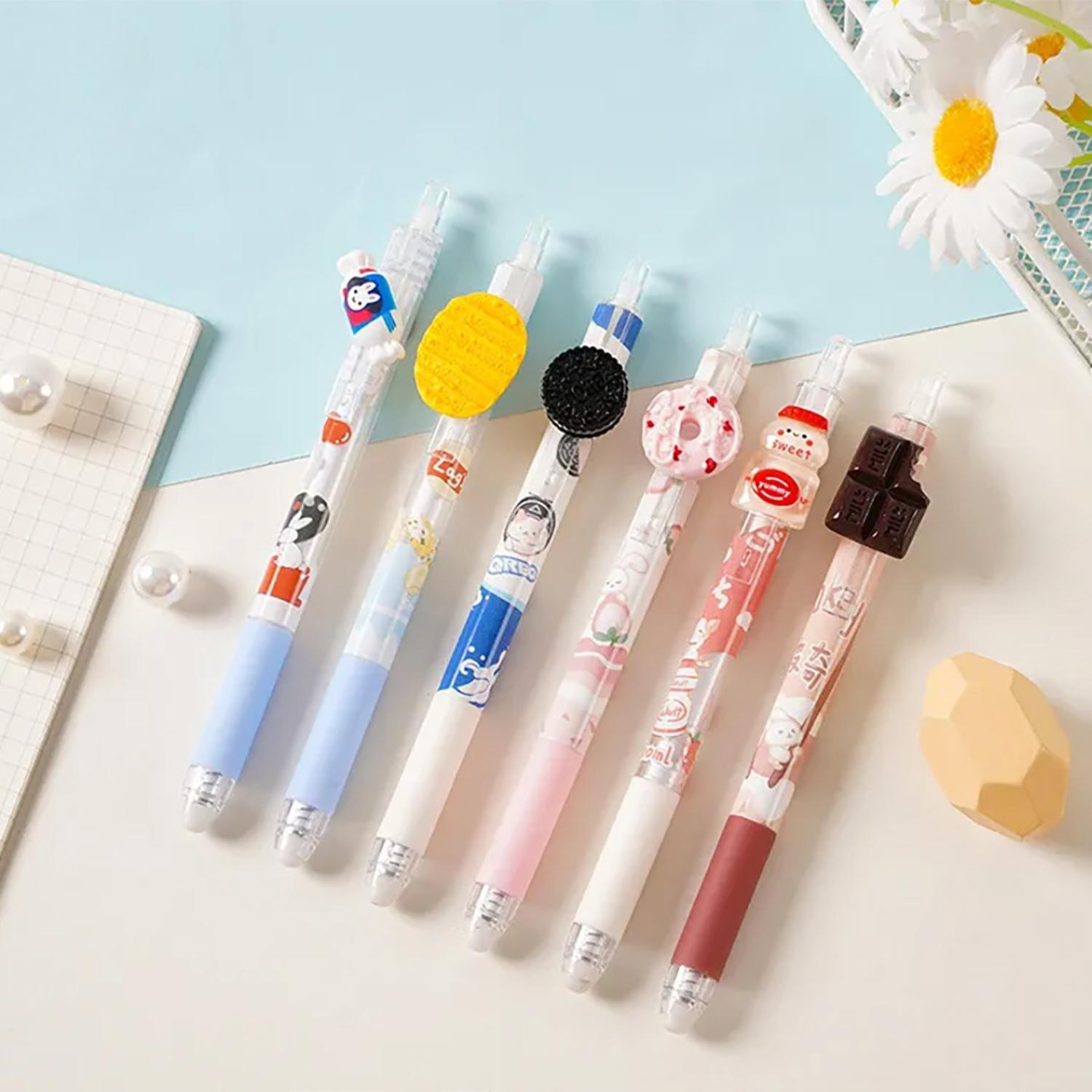SET 3 LÁPICES DISEÑO DULCES GALLETAS PAPITAS KAWAII CUTE NEGRO LAPIZ CARAMELO CHOCOLATE PAPITA - 3