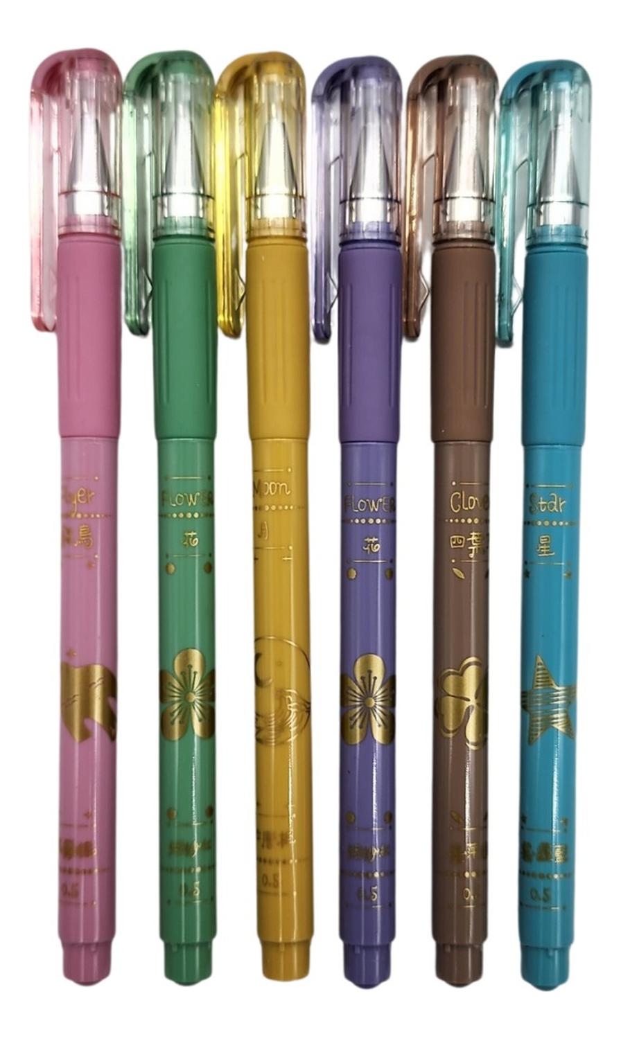 SET LÁPICES GEL VINTAGE VINTAGE PUNTA 0.5 MM X6 COLORES - 2
