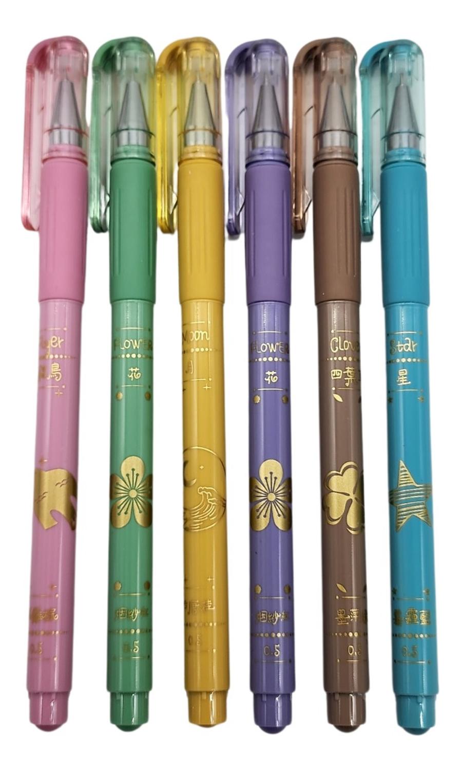 SET LÁPICES GEL VINTAGE VINTAGE PUNTA 0.5 MM X6 COLORES - 4