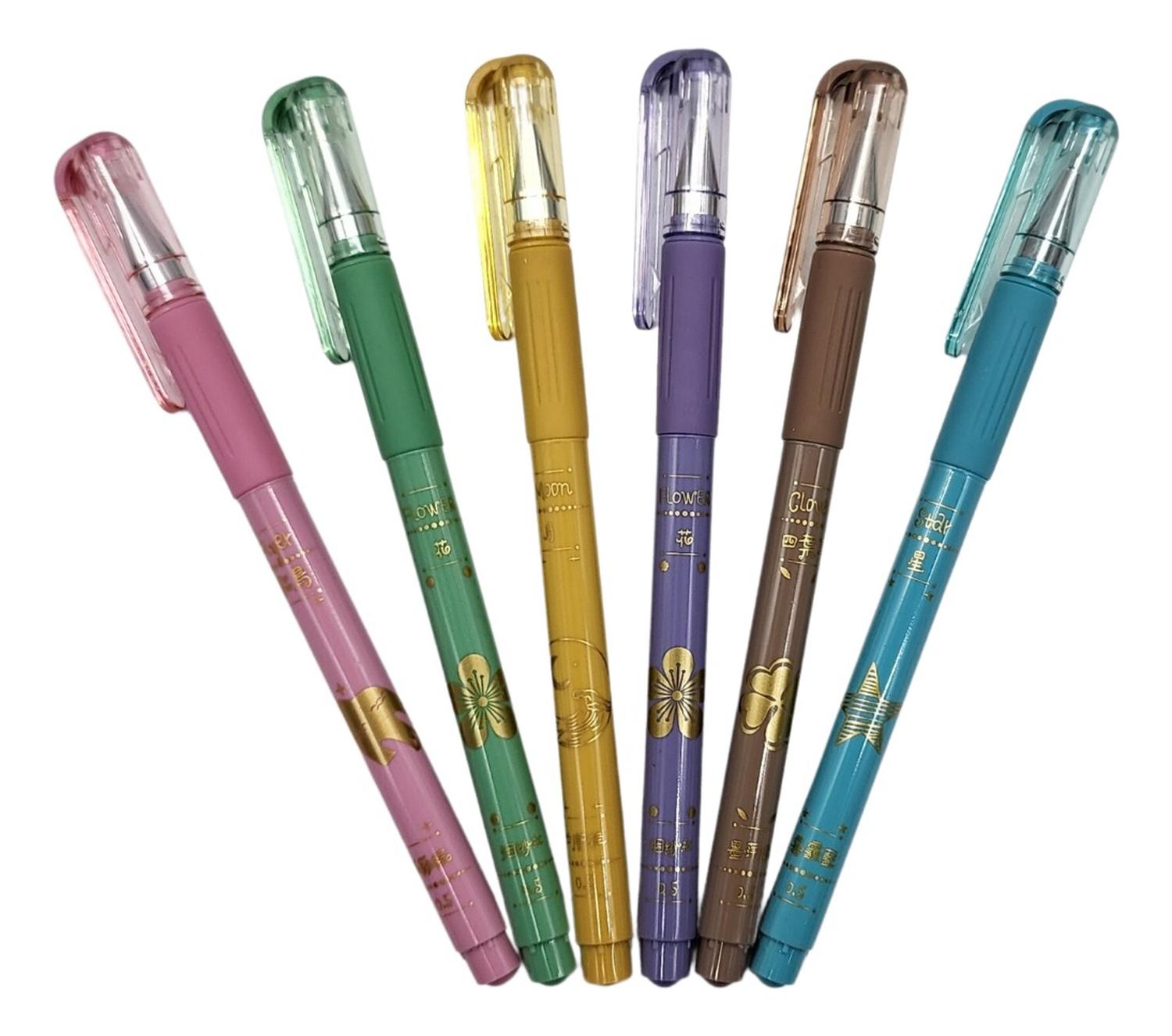 SET LÁPICES GEL VINTAGE VINTAGE PUNTA 0.5 MM X6 COLORES - 6