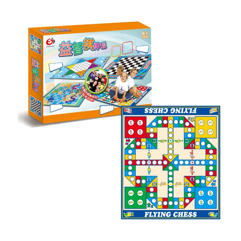 JUEGO DE MESA LUDO GRANDE ENTRETENIMIENTO TAPETE DIDACTICO - 9