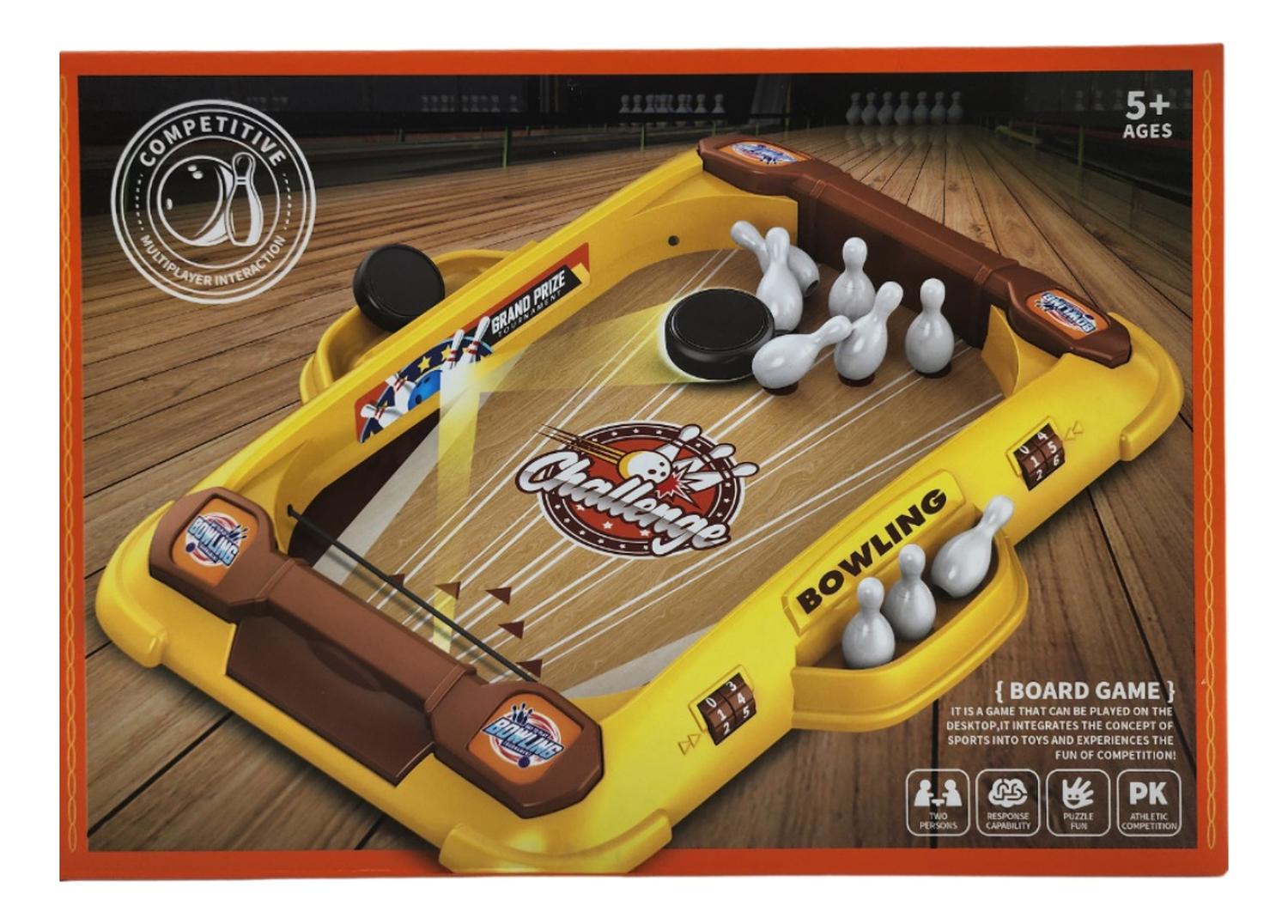 JUEGO MINI BOWLING JUGUETE BOLOS DE MESA DISCO PORTATIL - 3