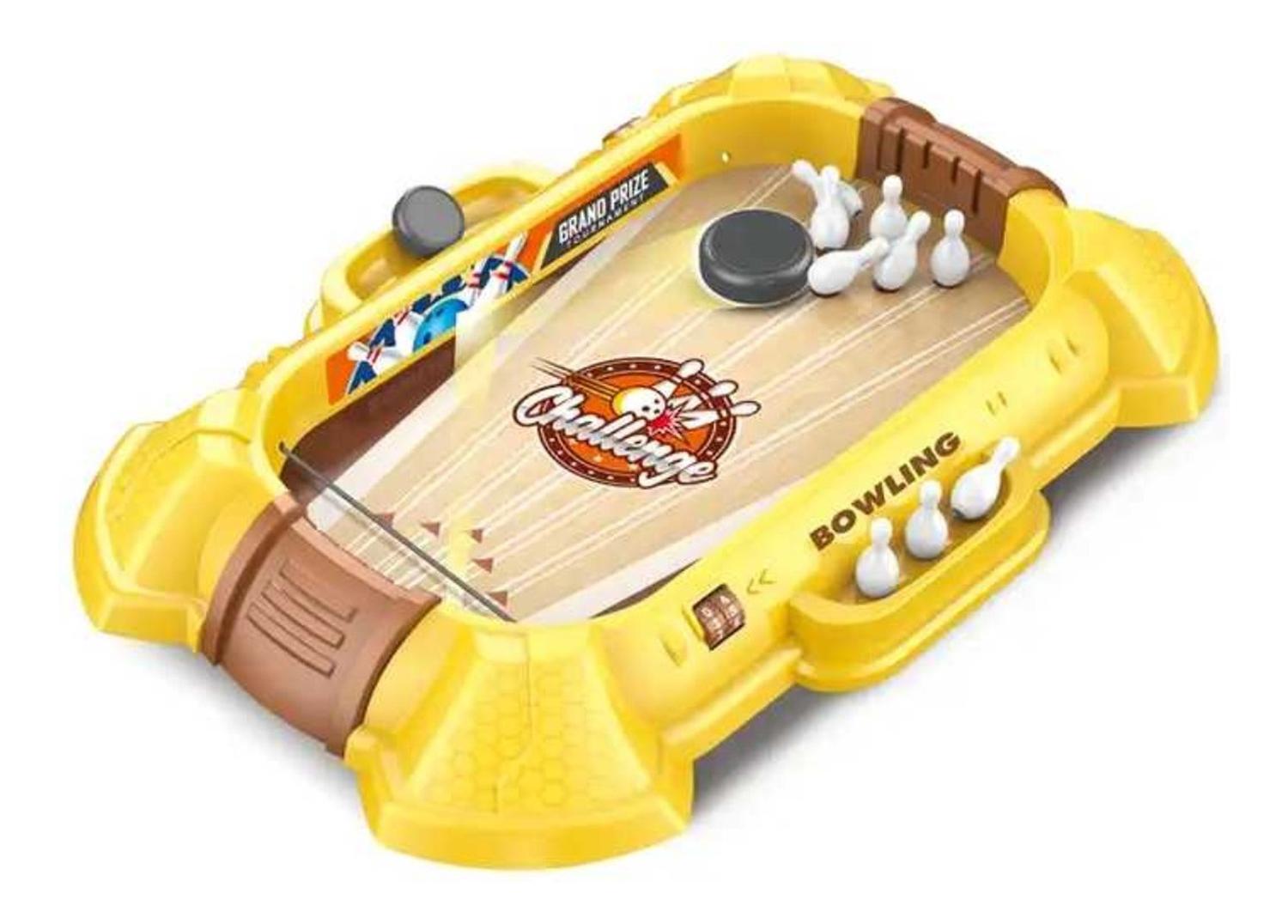 JUEGO MINI BOWLING JUGUETE BOLOS DE MESA DISCO PORTATIL - 4