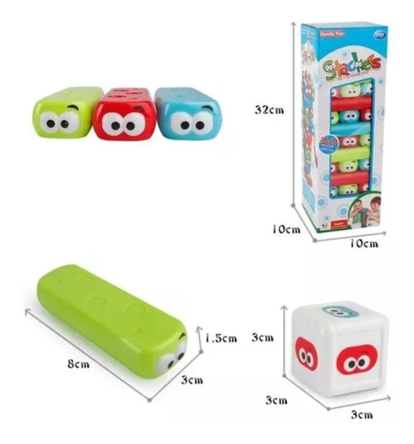 JUEGO DE MESA TORRE DE EQUILIBRIO DE COLORES CARAS NIÑOS - 3