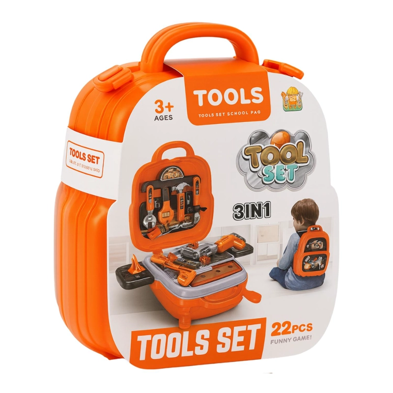 SET MALETA MALETIN INFANTIL MAESTRO CARPINTERO NIÑOS JUEGOS - 2