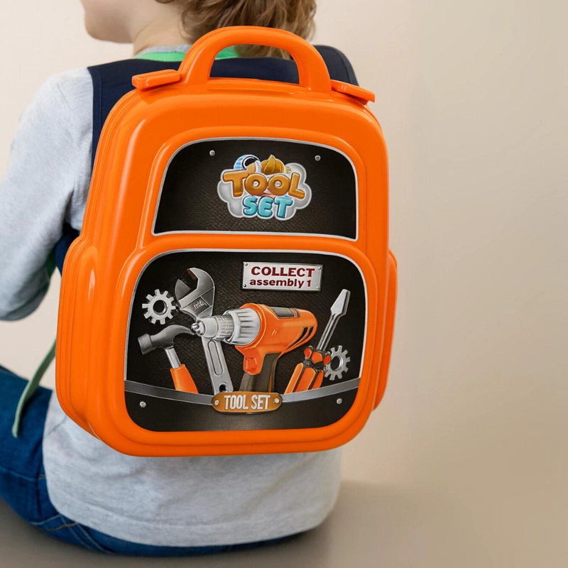 SET MALETA MALETIN INFANTIL MAESTRO CARPINTERO NIÑOS JUEGOS - 5