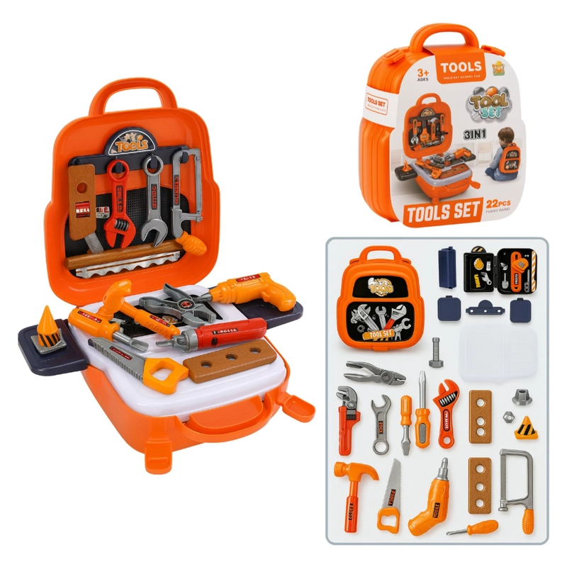 SET MALETA MALETIN INFANTIL MAESTRO CARPINTERO NIÑOS JUEGOS - 6