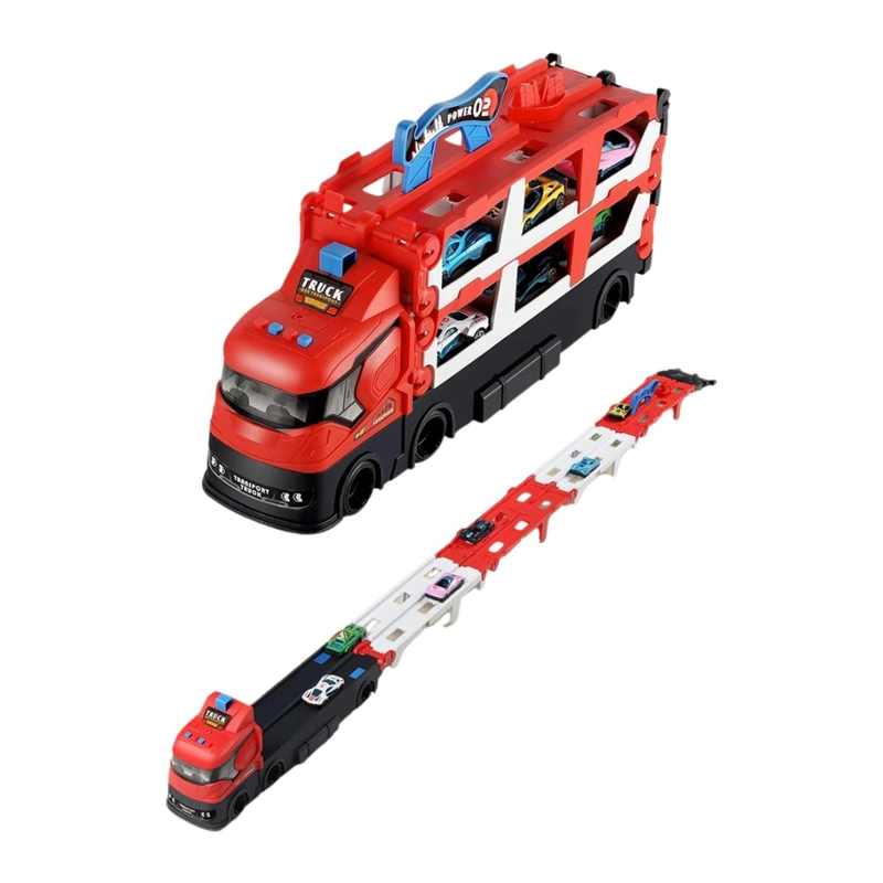 CAMION DE CARGA MALETIN TRANSPORTADOR DE AUTITOS JUEGO NIÑOS - 1