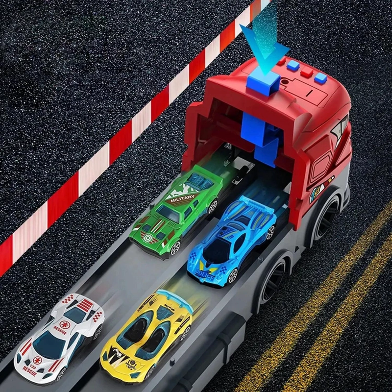 CAMION DE CARGA MALETIN TRANSPORTADOR DE AUTITOS JUEGO NIÑOS - 5