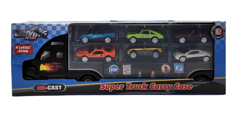 CAMION DE CARGA MALETIN TRANSPORTADOR DE AUTITOS JUEGO NIÑOS - 8