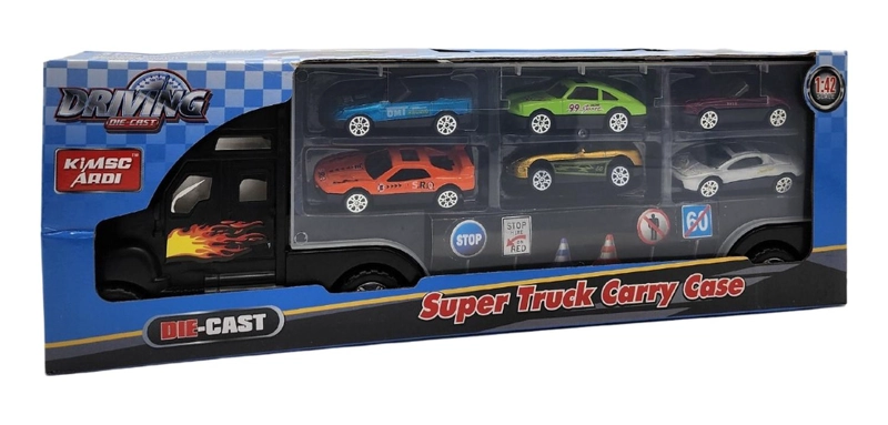 CAMION DE CARGA MALETIN TRANSPORTADOR DE AUTITOS JUEGO NIÑOS - 9