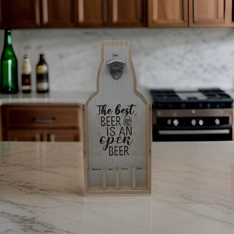 DESTAPADOR ABRIDOR DE BOTELLAS PARA PARED CON JUEGO - 8