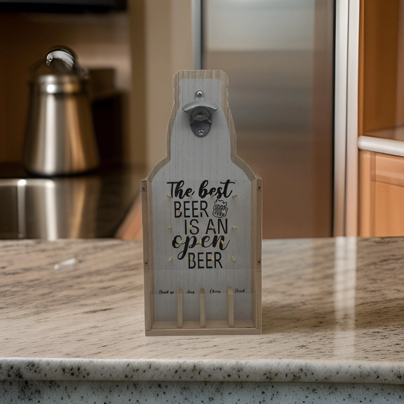 DESTAPADOR ABRIDOR DE BOTELLAS PARA PARED CON JUEGO - 9
