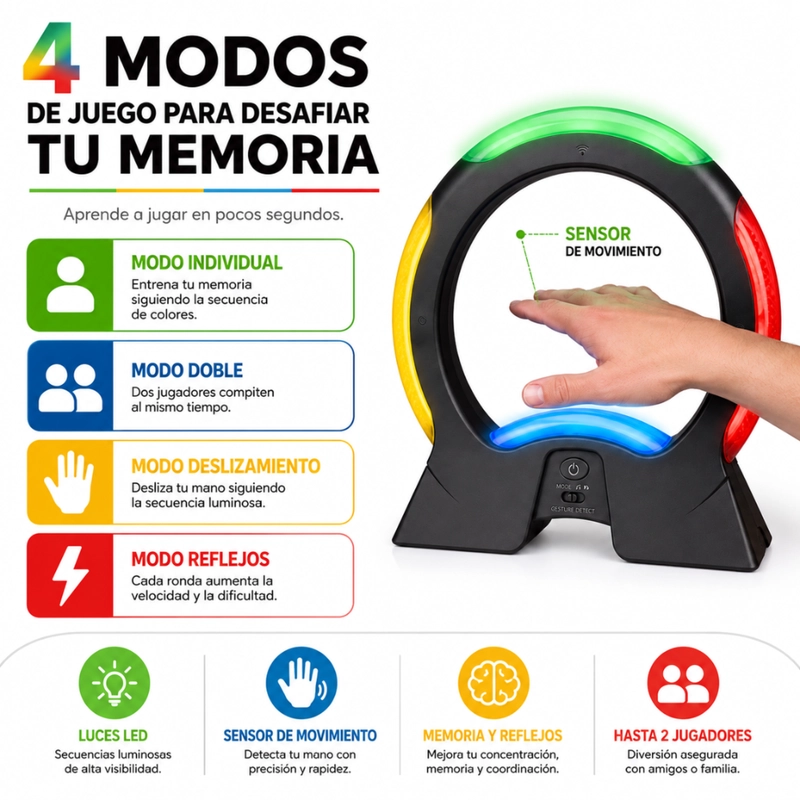 JUEGO DE MEMORIA SECUENCIA MEMORY GAME JUEGO DE HABILIDAD - 4