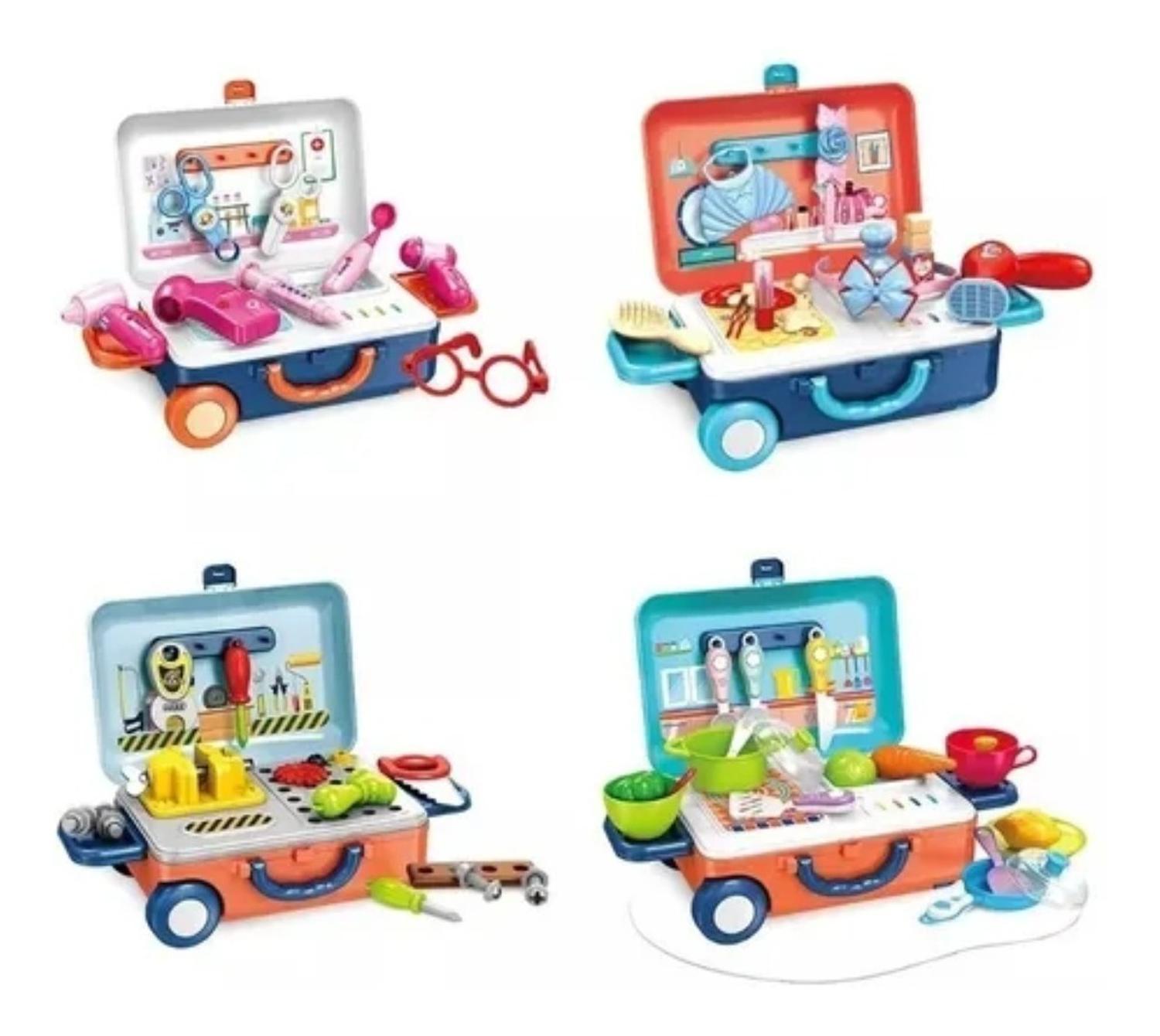 SET MALETA MALETIN INFANTIL MAQUILLADORA NIÑOS JUEGOS - 4