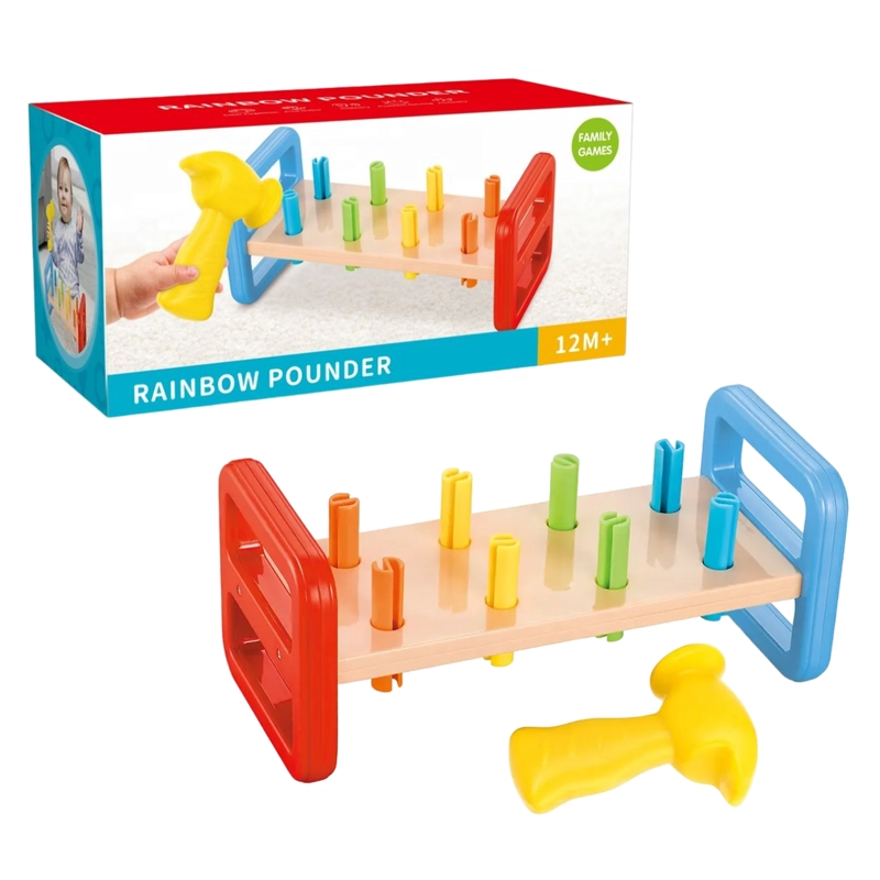 JUEGO JUGUETE MARTILLO PARA GOLPEAR MOTRICIDAD PARA BEBES - 1