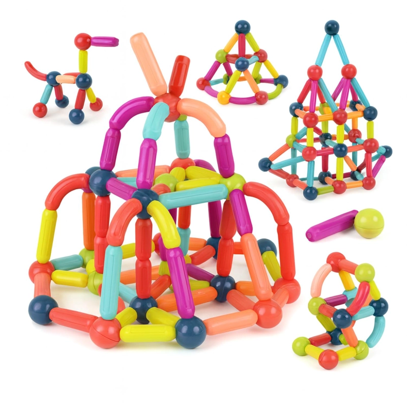 JUEGO VARILLAS DE CONSTRUCCION MAGNETICO DIDACTICO 68 PIEZAS - 5