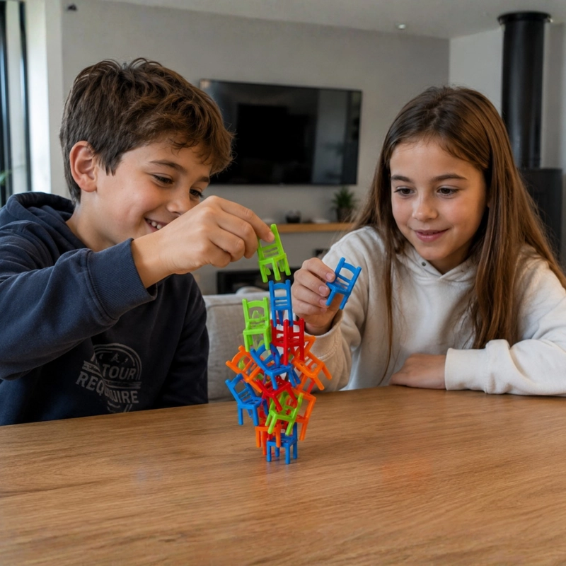 JUEGO DE MESA EQUILIBRIO DE SILLAS FAMILIAR PARA NIÑOS - 2