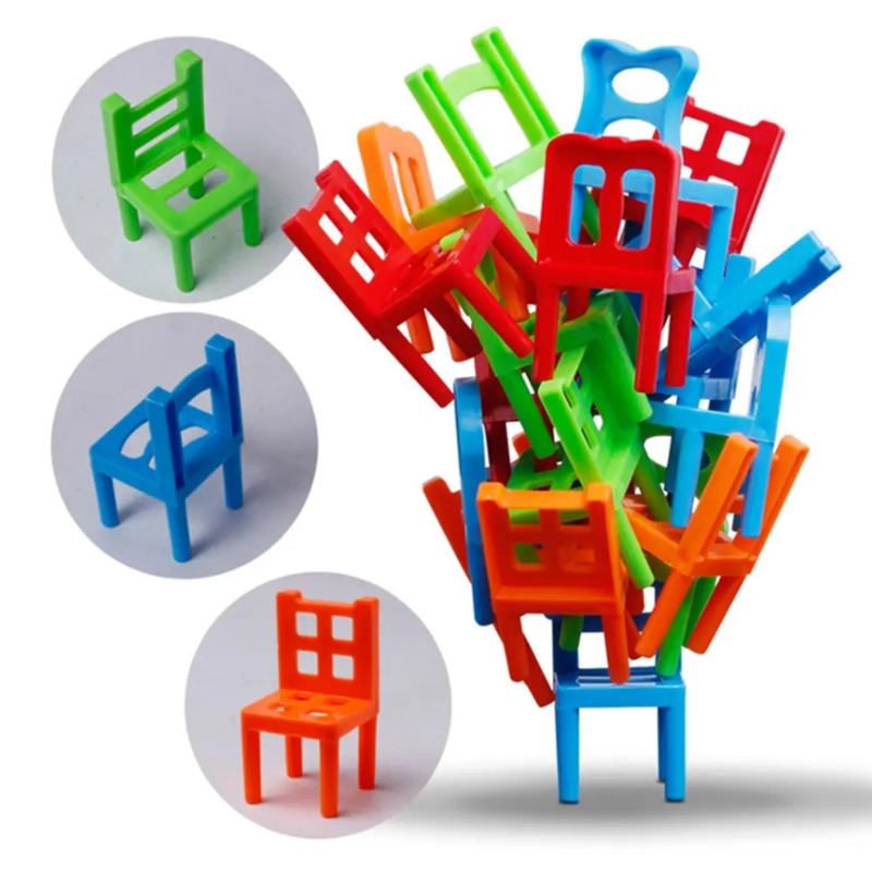 JUEGO DE MESA EQUILIBRIO DE SILLAS FAMILIAR PARA NIÑOS - 8