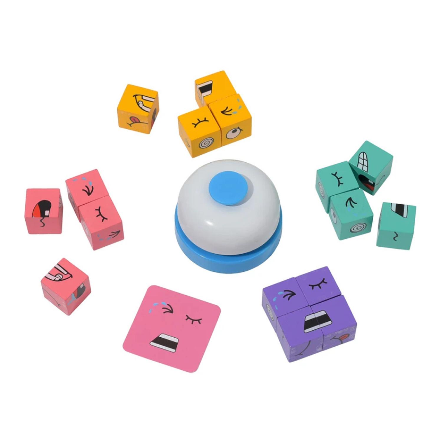JUEGO DE EXPRESION CUBO CAMBIA CARA DE COLORES EMOJI - 6