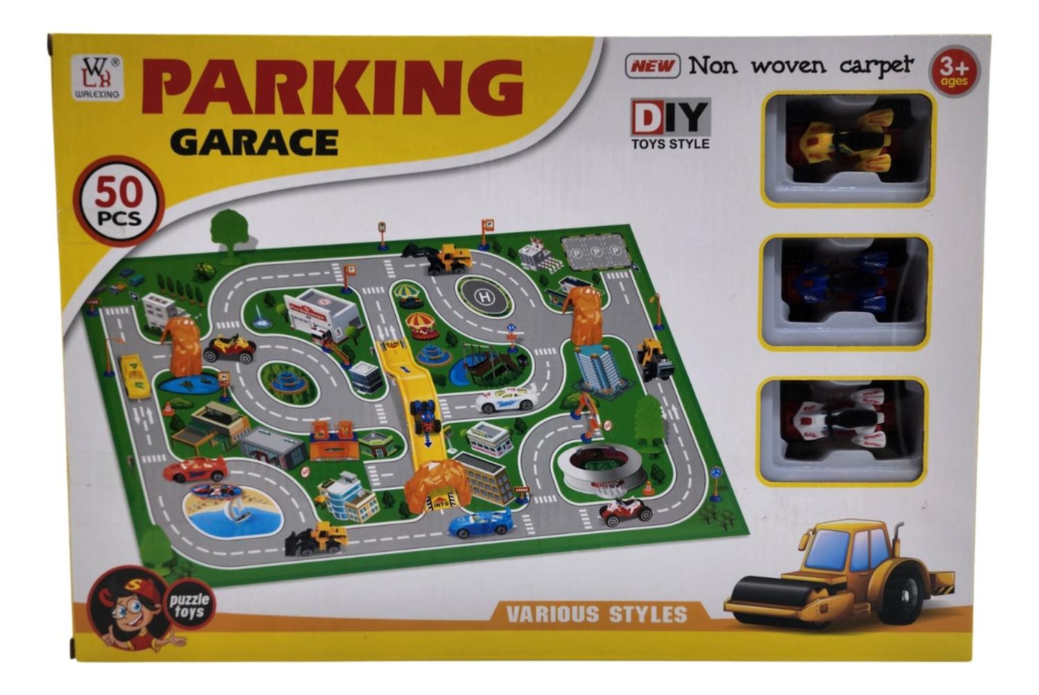 JUEGO ALFOMBRA PARA NIÑOS PARKING GARAGE PARA AUTITOS 50 PCS - 2