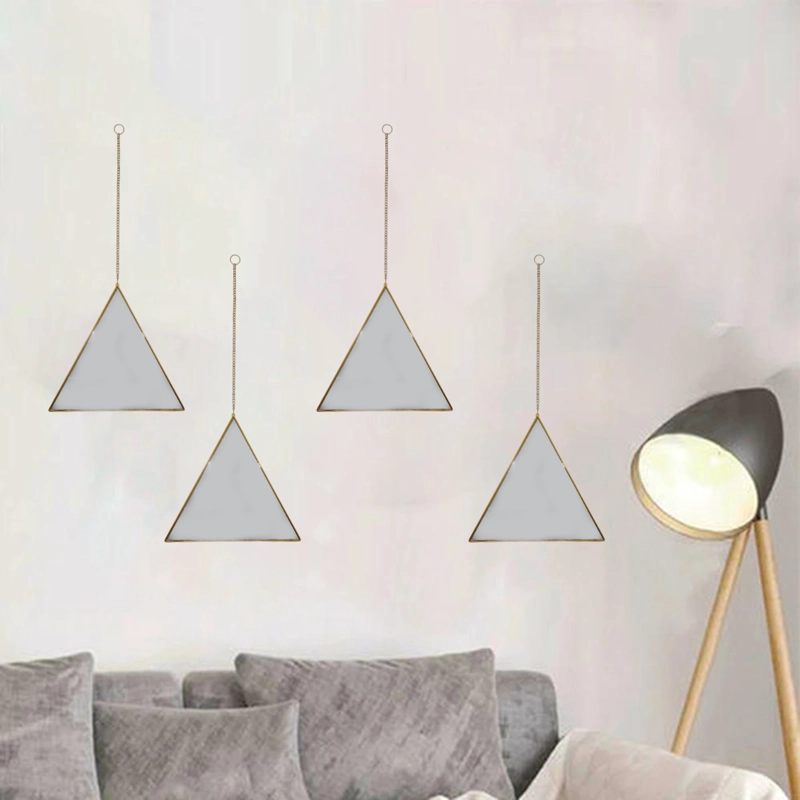SET 4 ESPEJOS PARED COLGAR TRIANGULAR MARCO ESPEJO - 3