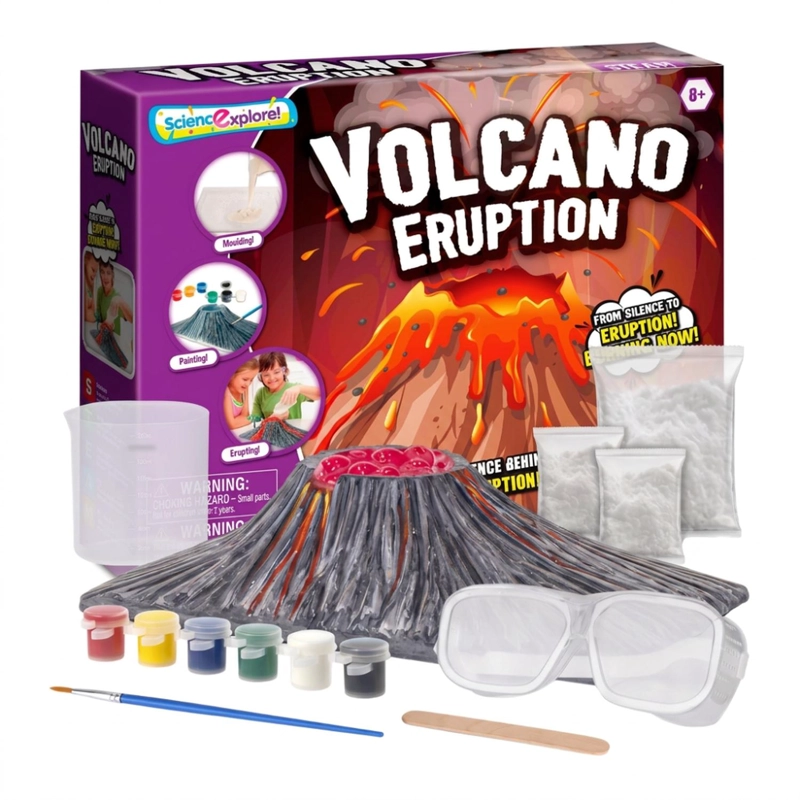 KIT EXPERIMENTO ERUPCION VOLCAN JUGUETE DIDACTICO EDUCATIVO - 1