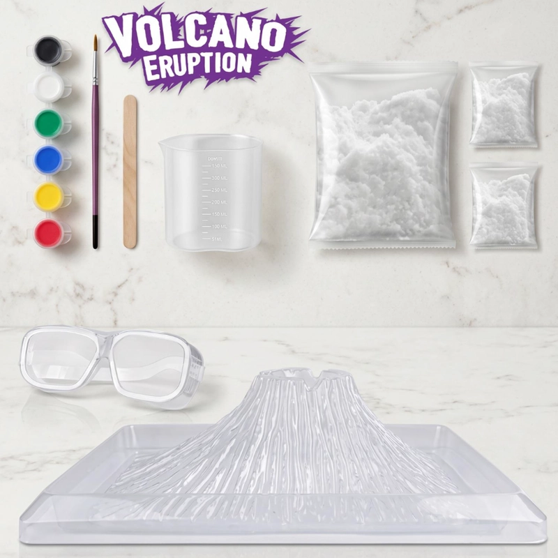 KIT EXPERIMENTO ERUPCION VOLCAN JUGUETE DIDACTICO EDUCATIVO - 7
