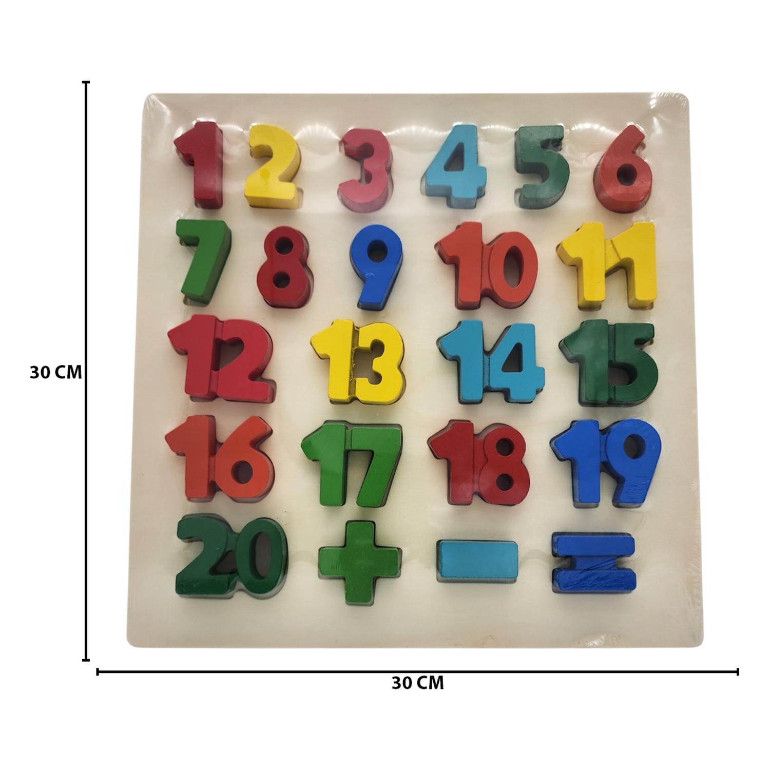 PUZZLE CAFE CLARO JUEGO DE MADERA NUMEROS JUGUETE EDUCATIVO - 2