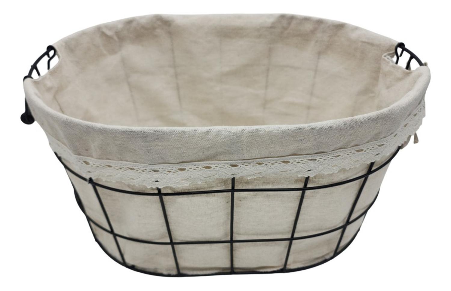 PANERA TELA OVALADA METALICA MULTIUSO CANASTO FRUTERA COCINA - 2
