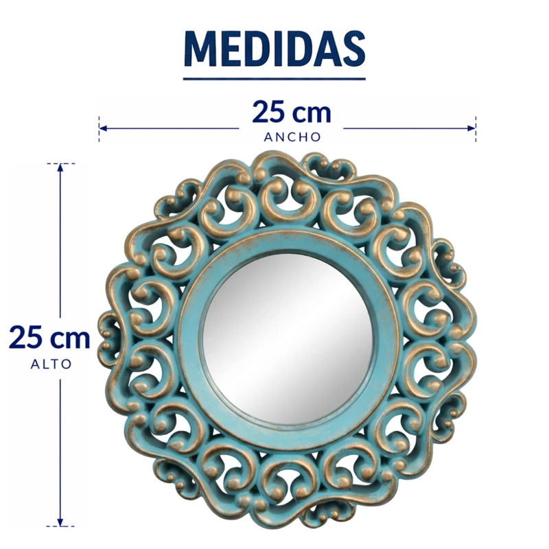 SET 3 MARCOS DE ESPEJOS ESTILO ARABE DECORATIVO CALIPSO DECO - 9