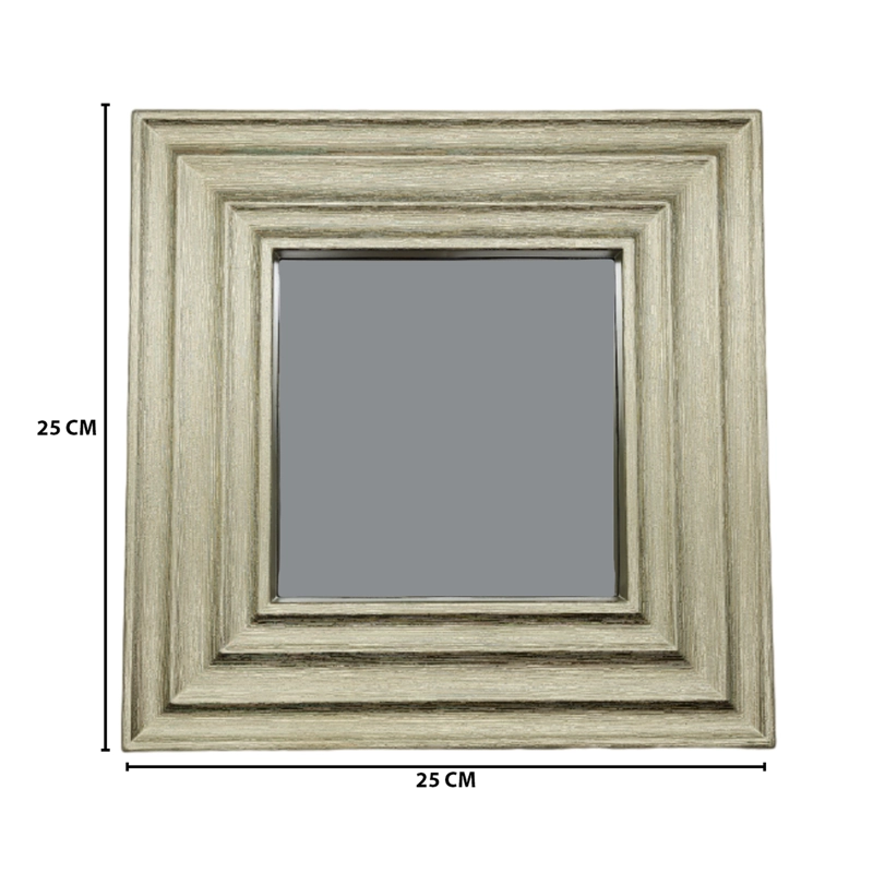 SET 3 MARCOS ESPEJOS CUADRADOS DECORAR HOGAR DORADO - 6