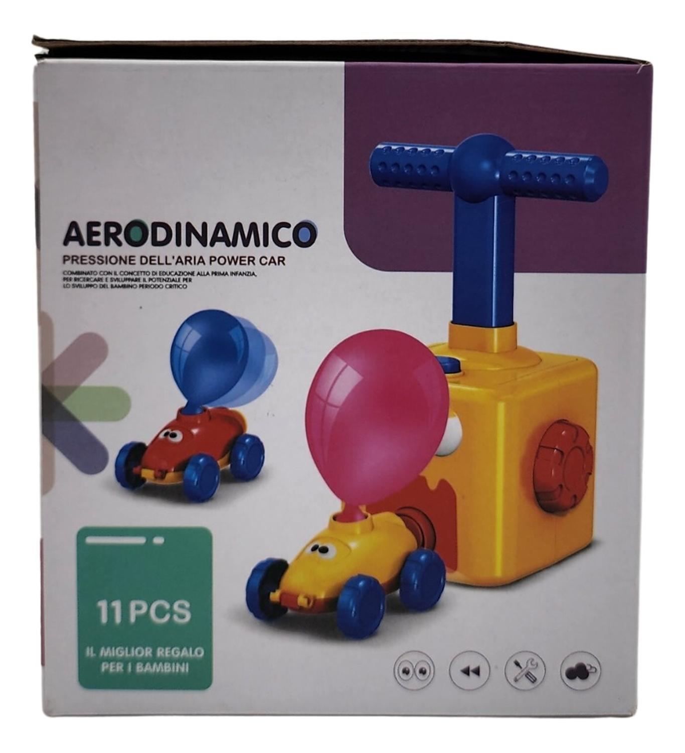 JUEGO INFLADOR DE GLOBOS JUGUETE PARA NIÑOS AUTOS CARRERAS - 2
