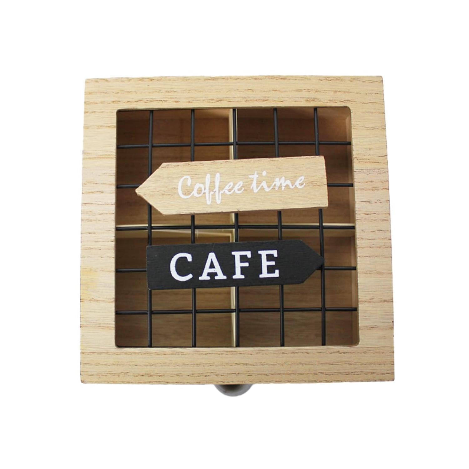 CAJA DE TE 4 DIVISIONES TAPA CON DISEÑO DECORATIVA DECOHOGAR - 2