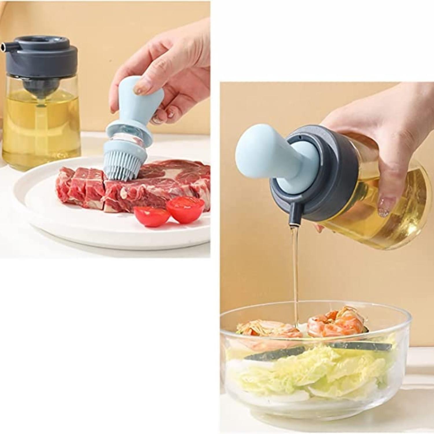 DISPENSADOR DE ACEITE 2 EN 1 DOSIFICADOR BOTELLA DE VIDRIO - 2