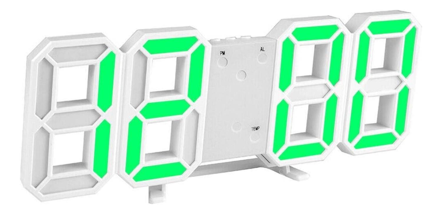RELOJ DESPERTADOR DIGITAL LED 3D DE ESCRITORIO O MURO - 1