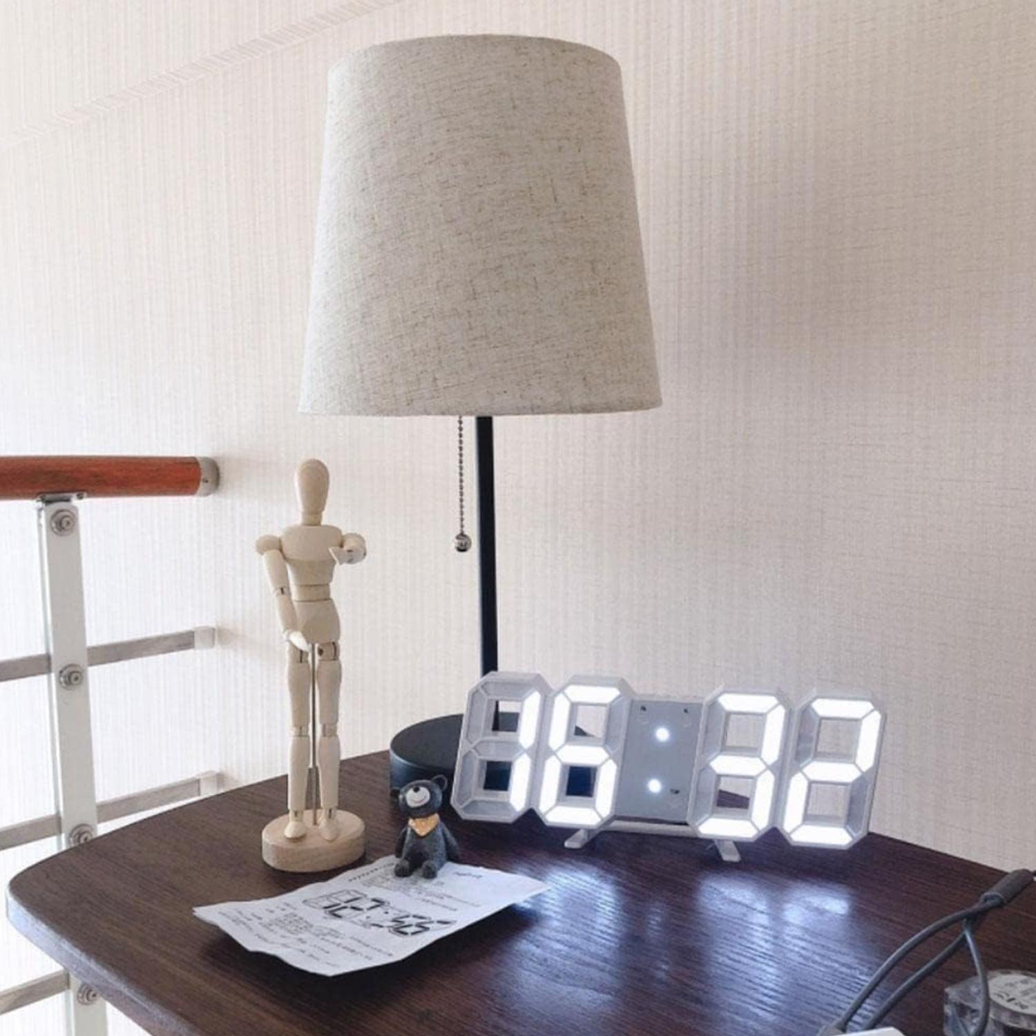 RELOJ DESPERTADOR DIGITAL LED 3D DE ESCRITORIO O MURO - 2
