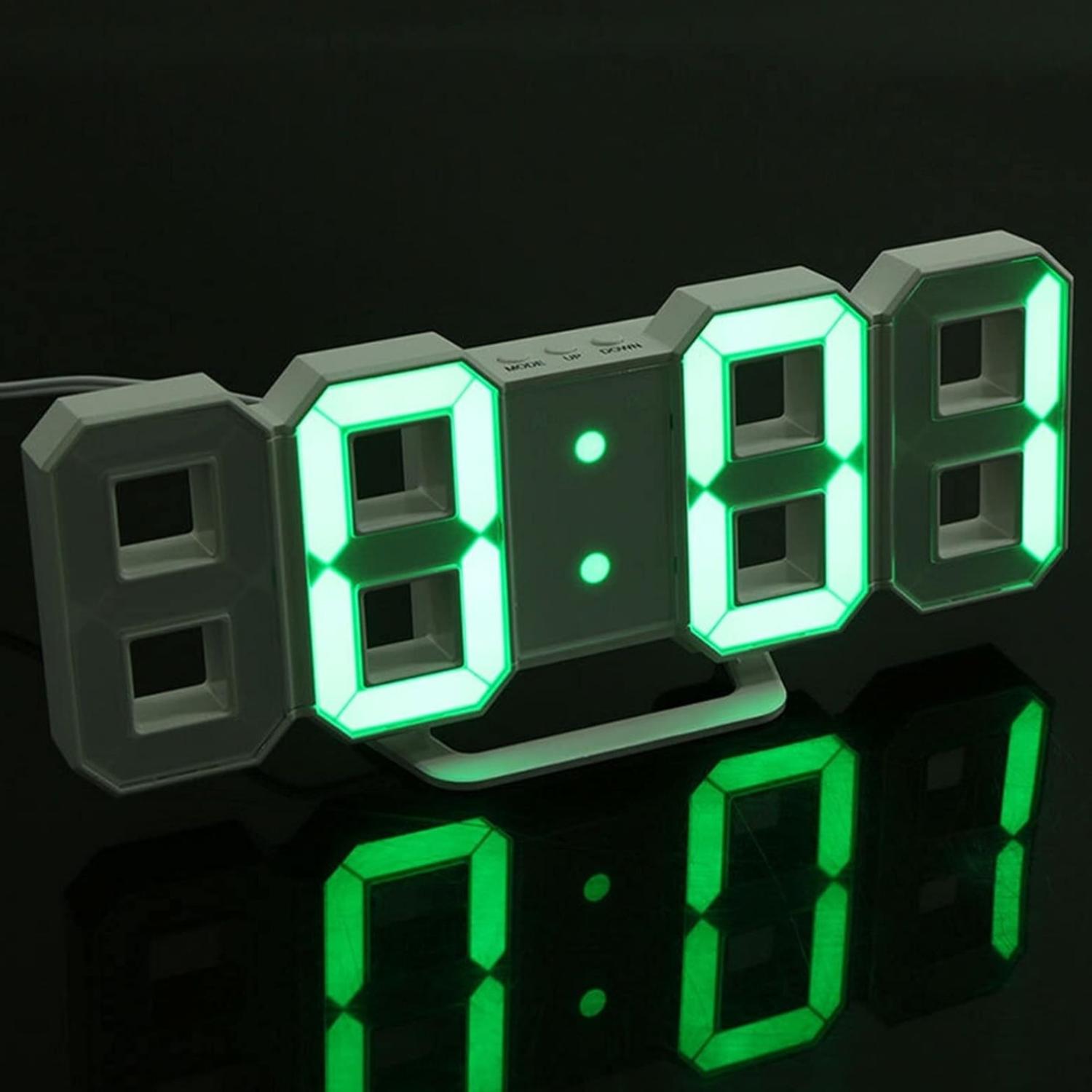 RELOJ DESPERTADOR DIGITAL LED 3D DE ESCRITORIO O MURO - 2