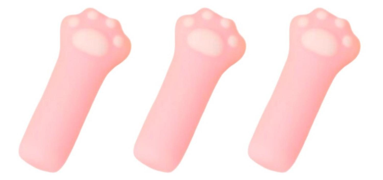 SET 3 GOMAS DE BORRAR PATITA DE GATITO KAWAII CUTE TAMAÑO TAMANO UNICO ROSADO - 1