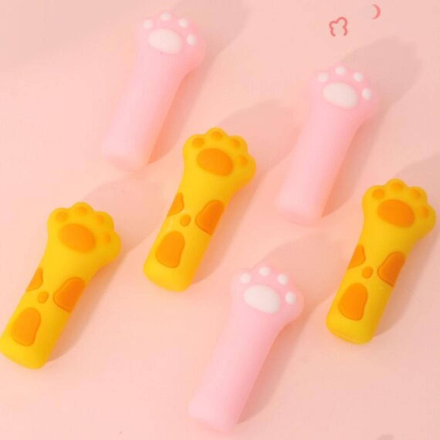 SET 3 GOMAS DE BORRAR PATITA DE GATITO KAWAII CUTE TAMAÑO TAMANO UNICO ROSADO - 2