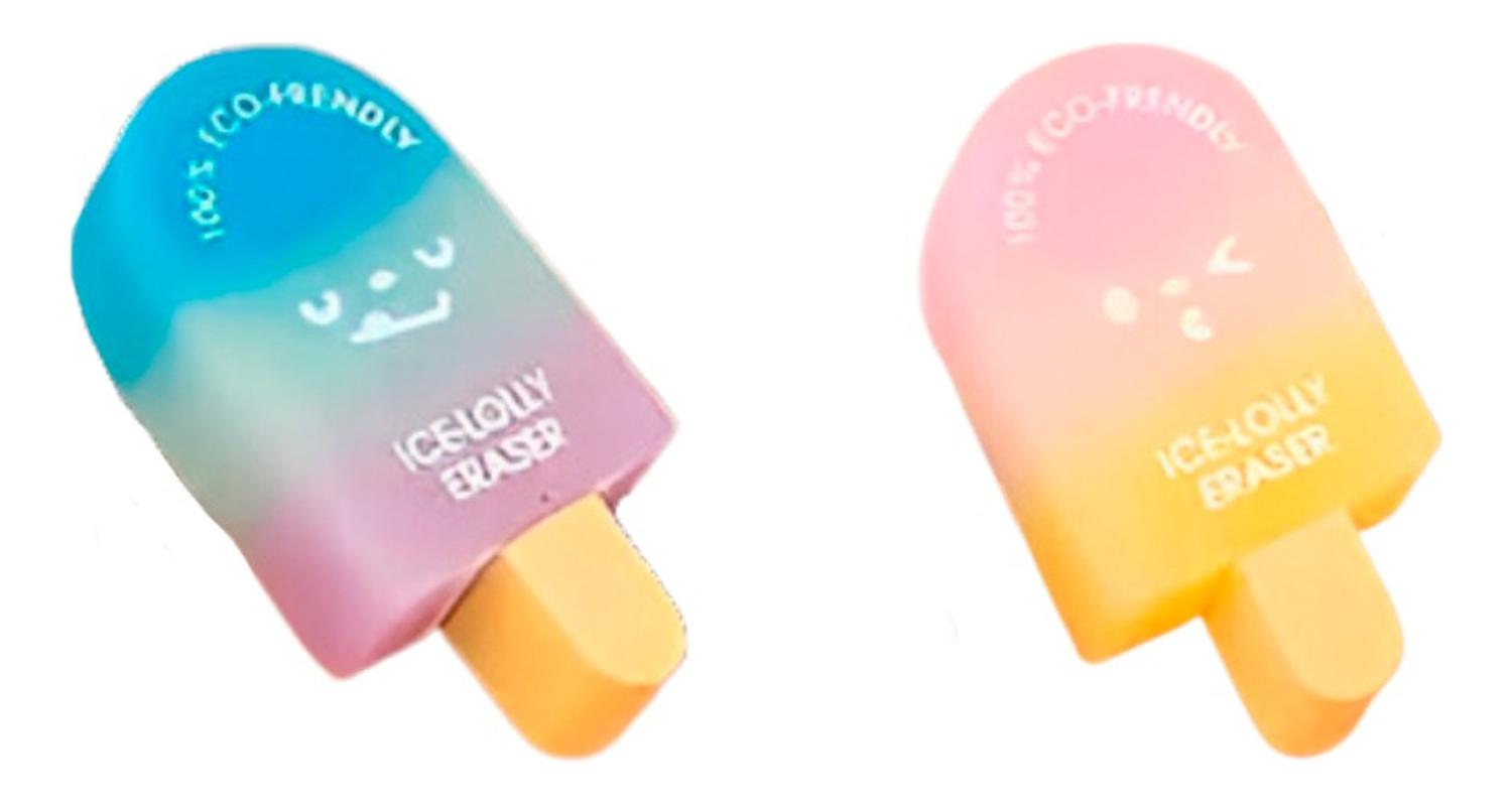 SET 2 GOMAS DE BORRAR PALETA DE HELADO KAWAII CUTE - 1