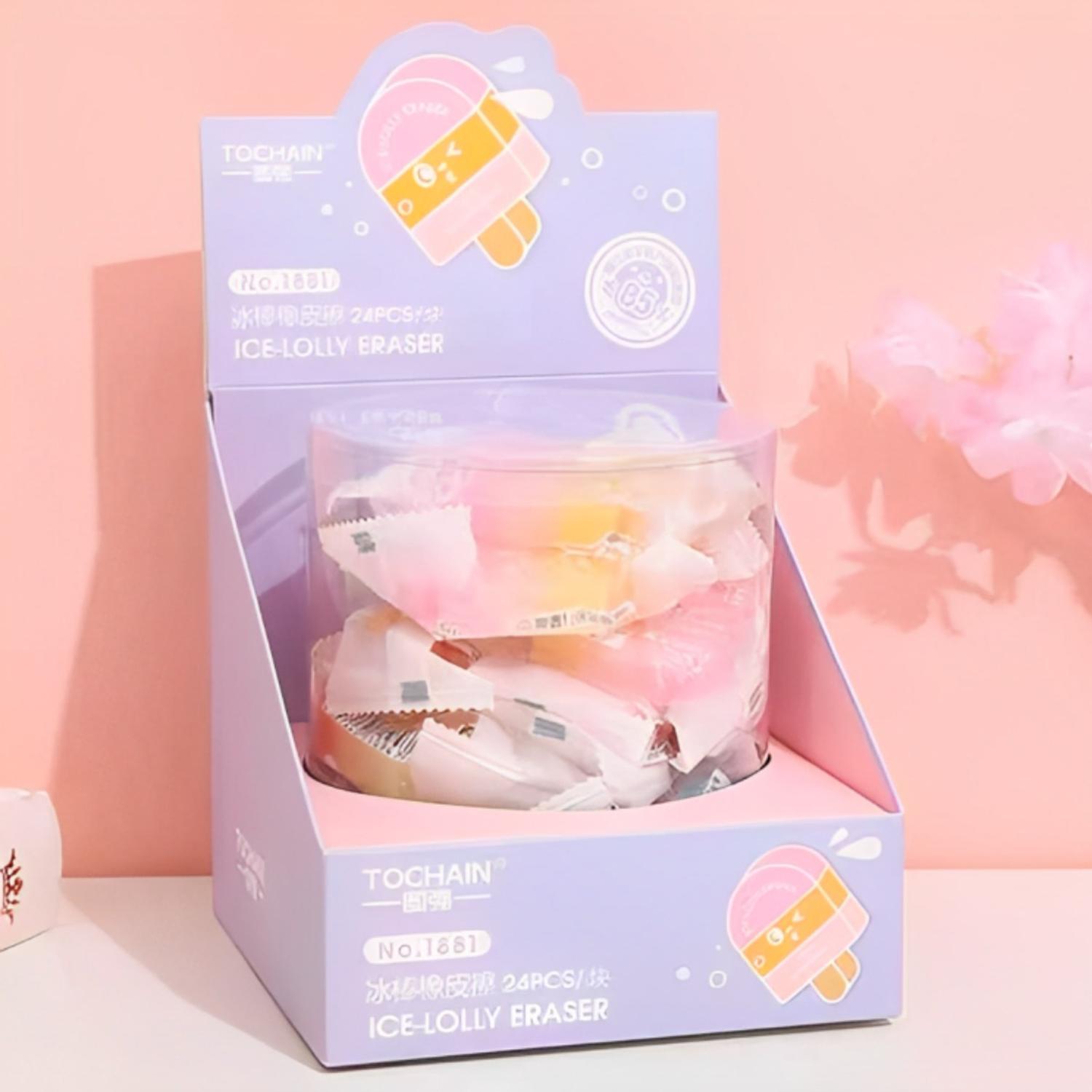SET 2 GOMAS DE BORRAR PALETA DE HELADO KAWAII CUTE - 4