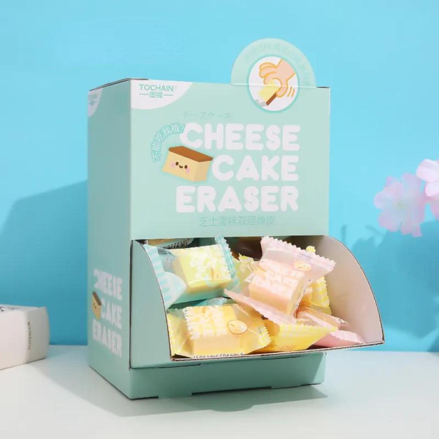 GOMA DE BORRAR CHEESE CAKE KAWAII CUTE UTILES ESCOLARES - 2