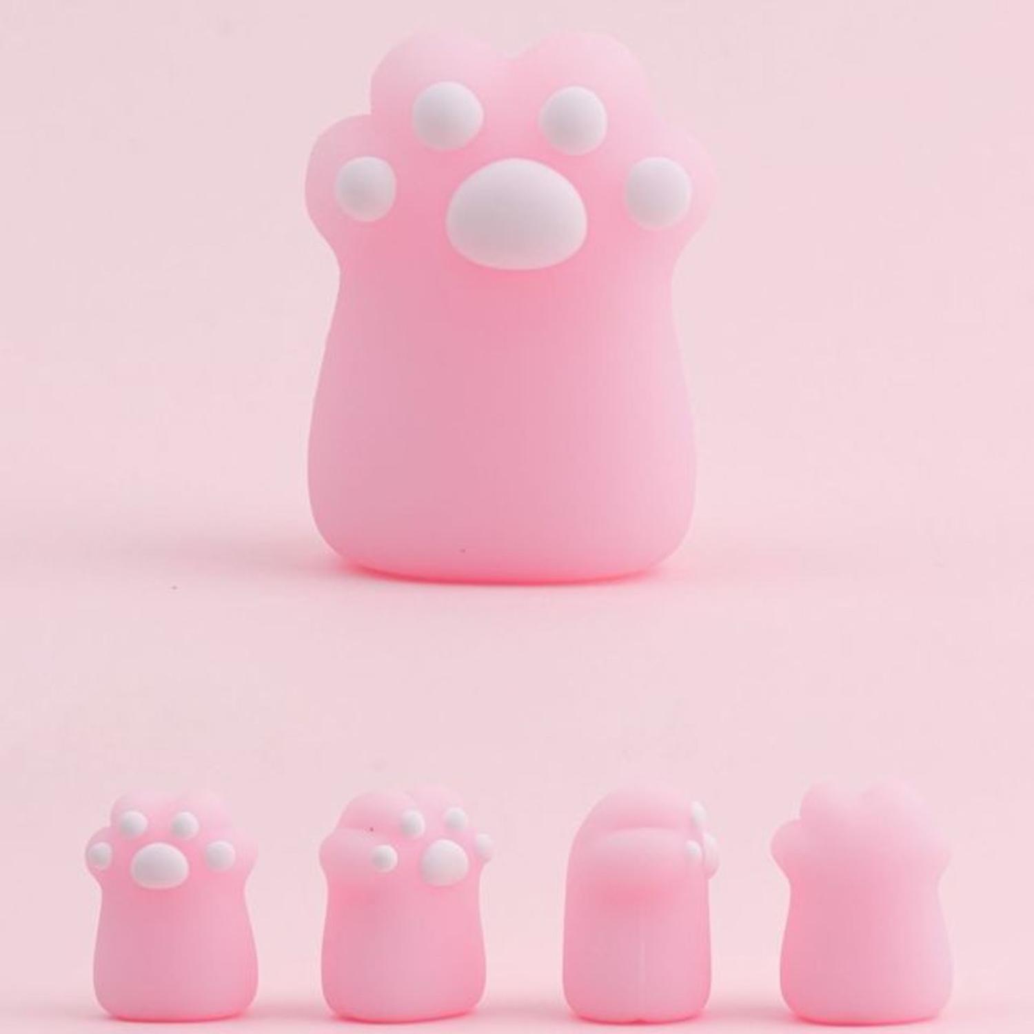 SET 2 GOMAS DE BORRAR PATITA DE GATO KAWAII COLORES ROSADO - 3