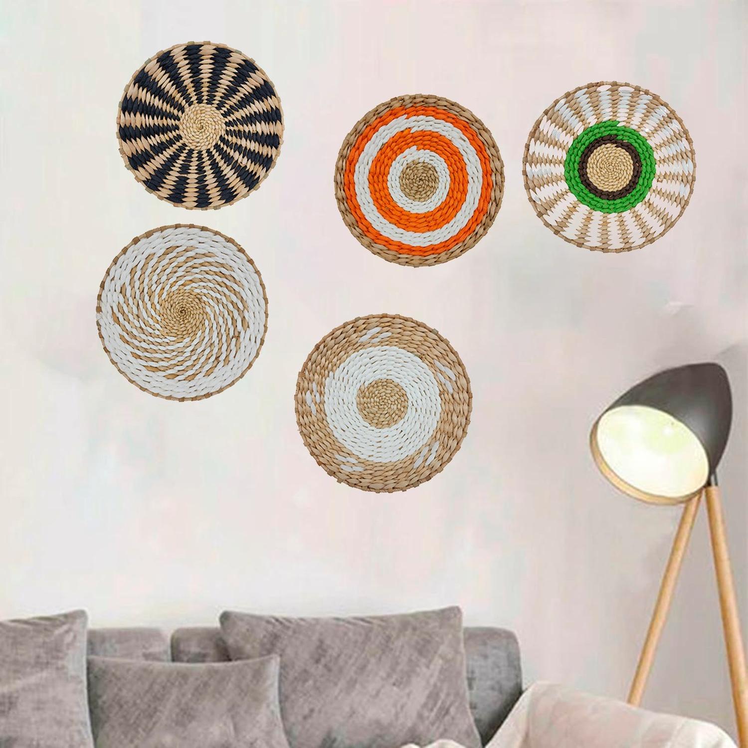 CIRCULO DECORACION DE MIMBRE PARA PARED CASA TERRAZA MEDIANO TAMAÑO TAMANO UNICO - 6