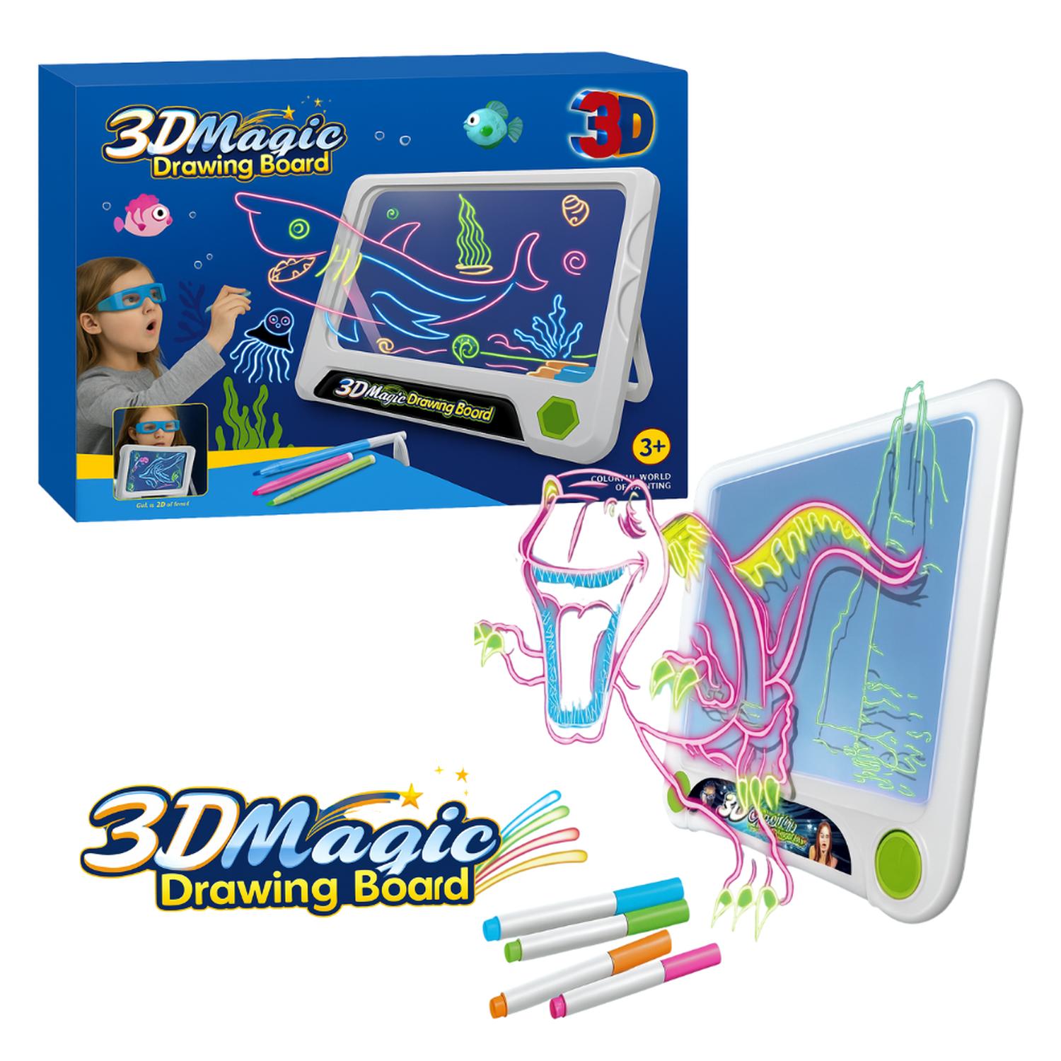 PIZARRA MAGICA 3D INFANTIL PARA DIBUJAR CON EFECTO LUCES - 1