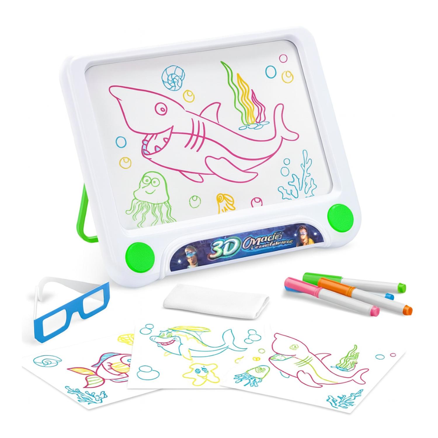 PIZARRA MAGICA 3D INFANTIL PARA DIBUJAR CON EFECTO LUCES - 2
