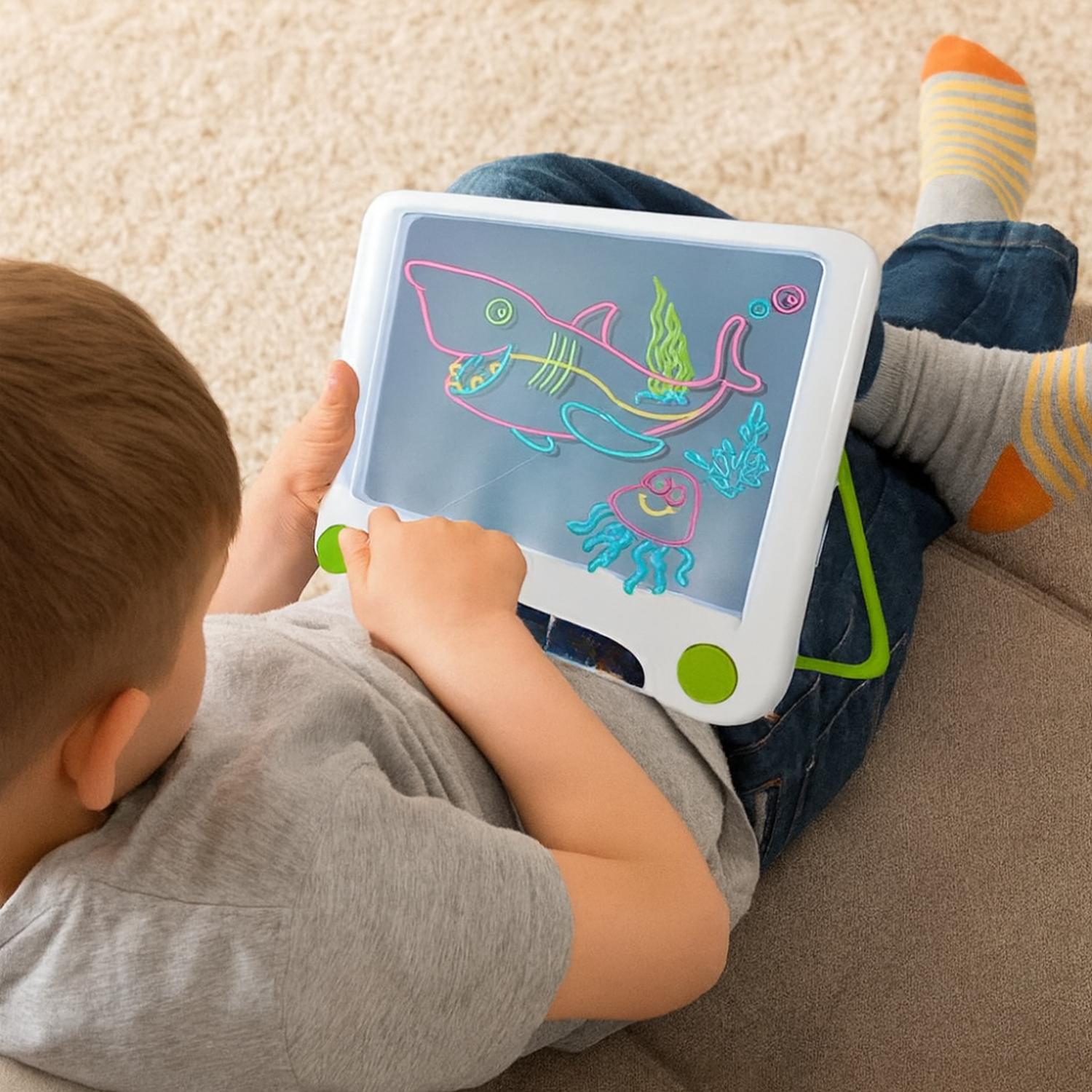 PIZARRA MAGICA 3D INFANTIL PARA DIBUJAR CON EFECTO LUCES - 4
