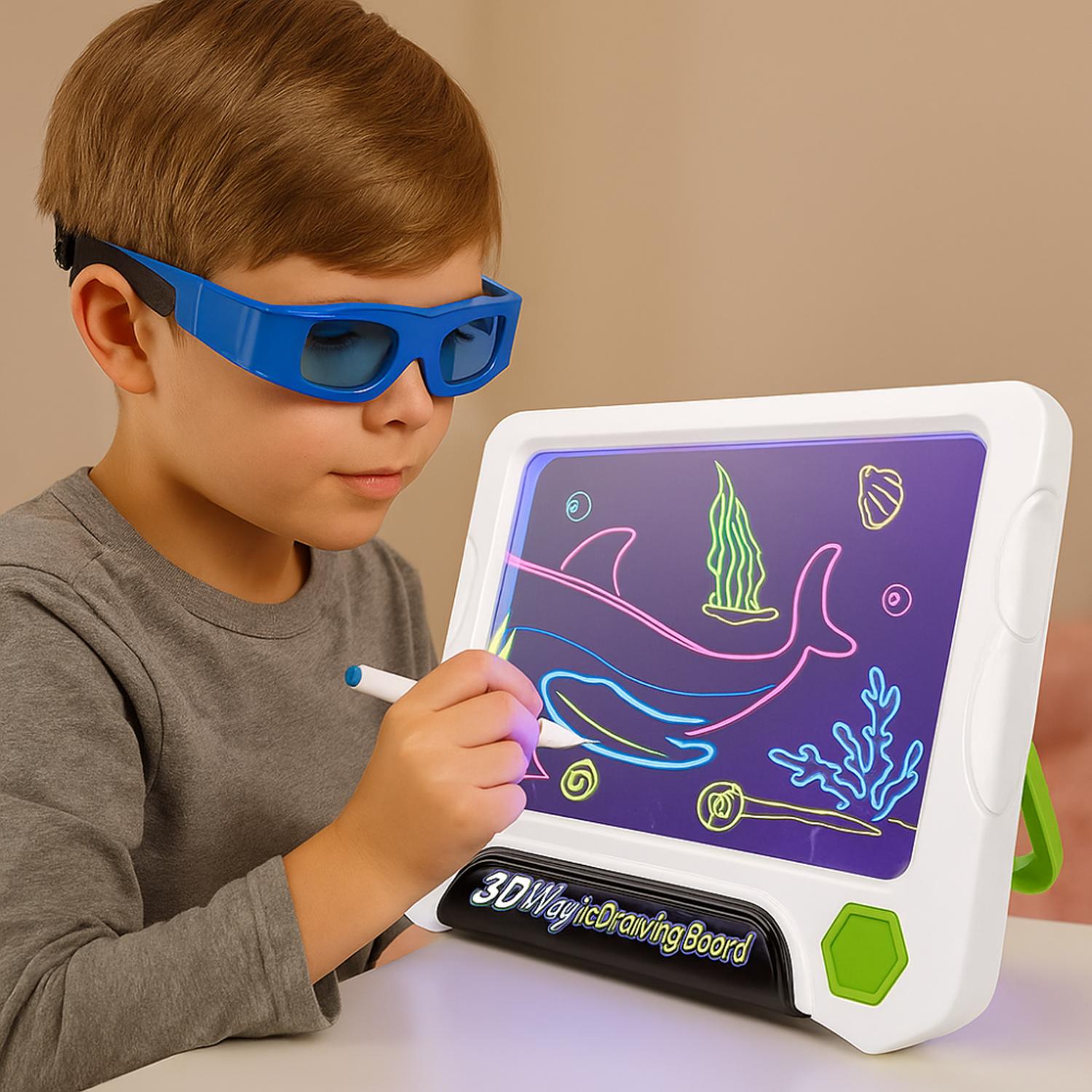 PIZARRA MAGICA 3D INFANTIL PARA DIBUJAR CON EFECTO LUCES - 5